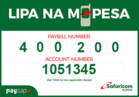 Lipa Na M-Pesa - Paybill 400200